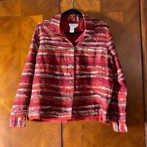 Women’s Coldwater Creek blouse/jacket NWOT  PXL